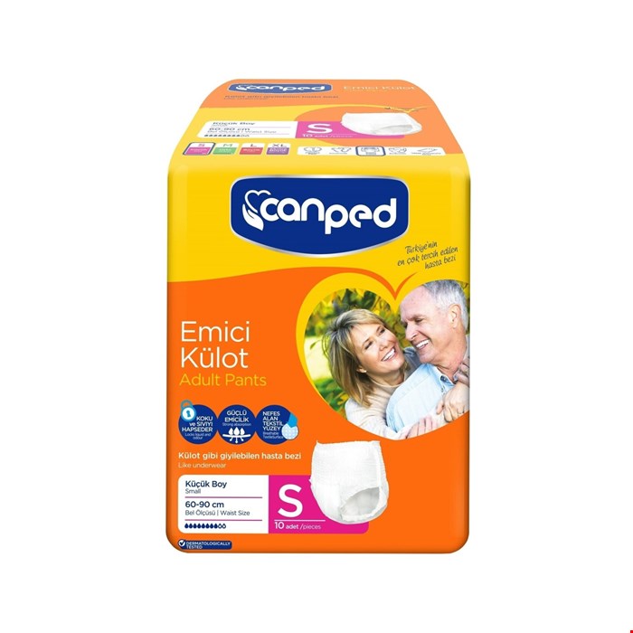 پوشک بزرگسال شورتی جان پد سایز کوچک Small بسته 10 عددی canped
