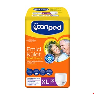 پوشک بزرگسال شورتی جان پد سایز ایکس لارج XL بسته 8 عددی canped