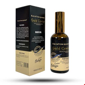 روغن آرگان خاویار طلایی کراتین کوئین بدون سولفات KERATINE QUEEN مدل Gold Caviar اورجینال
