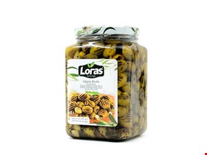 زیتون سبز بدون هسته کبابی۲۲۰۰ گرم لوراس (گریل شده) (با بسته بندی ویژه) Loras
