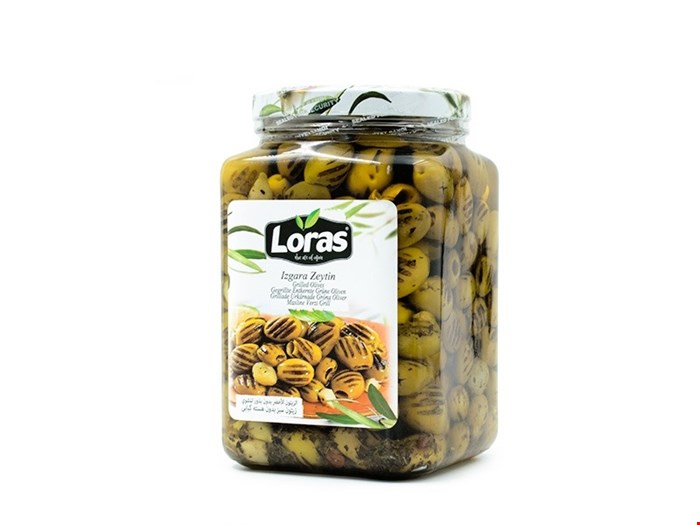 زیتون سبز بدون هسته کبابی۲۲۰۰ گرم لوراس (گریل شده) (با بسته بندی ویژه) Loras