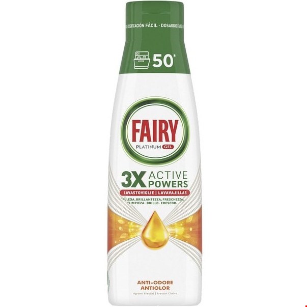 ژل ظرفشویی فیری مدل پلاتینیوم 50بار شستشو با رایحه لیمو حجم 1لیتر FAIRY PLATINUM GEL اورجینال