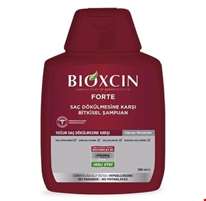 شامپو ضد ریزش بیوکسین فورت گیاهی Bioxcin Forte حجم 300 میل اورجینال ترکیه