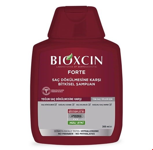 شامپو ضد ریزش بیوکسین فورت گیاهی Bioxcin Forte حجم 300 میل اورجینال ترکیه