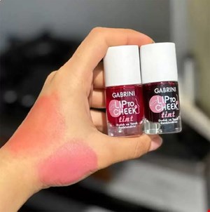 پک ۲عددی تینت لب و گونه گابرینی مدل گیلاس قرمز و رز صورتی ا Gabrini lip tint Cherry Red and Rose Pink model